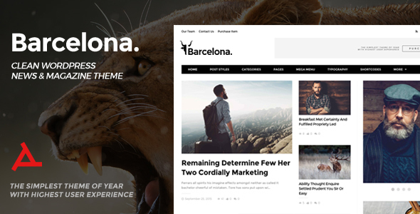 Barcelona v1.4.3 - Clean News & Magazine WordPress Theme