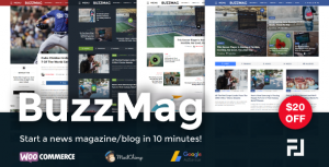 BuzzMag v1.0 – Viral News WordPress Magazine/Blog Theme