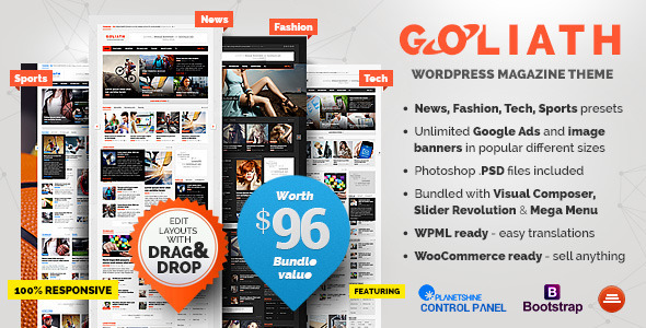 GOLIATH v1.0.32 - Ads Optimized News & Reviews Magazine