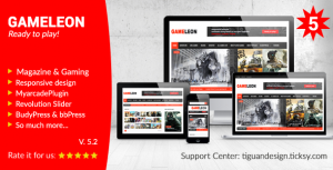 Gameleon v5.2 – WordPress Magazine & Arcade Theme