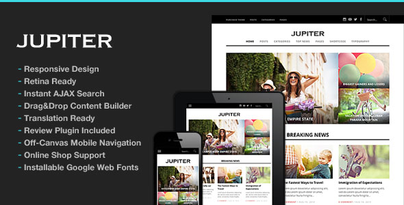 Jupiter v2.3.1 - Themeforest Responsive Magazine Theme