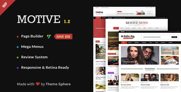 Motive v1.2.1 - Magazine, News, Blog WordPress Theme