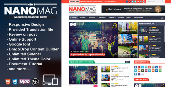 NanoMag - Responsive WordPress Magazine Theme