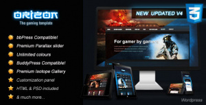 Orizon v4.0 – The Gaming Template WP version