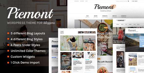 Piemont v1.2.3 - Premium Responsive WordPress Blog Theme