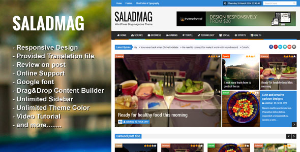 SaladMag v1.7 - Responsive WordPress Magazine Theme
