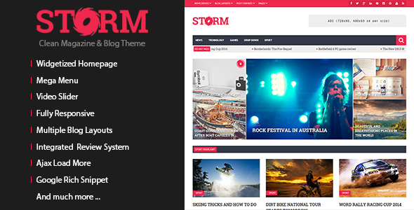 Storm - Themeforest Clean Magazine & Blog Theme