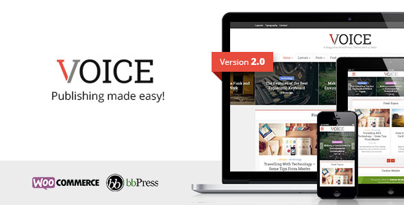 Voice v2.1 - Clean News/Magazine WordPress Theme
