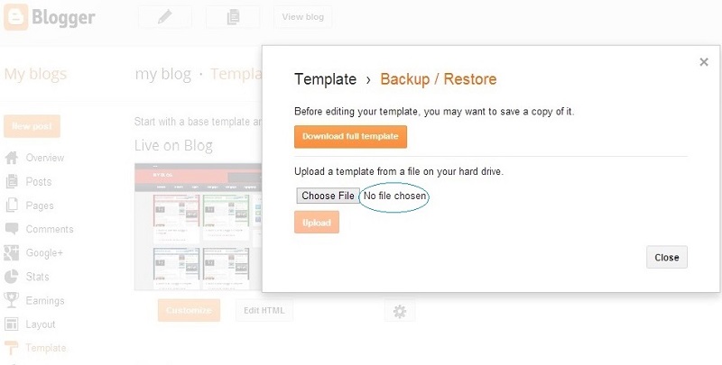 Restore Your Backup Template