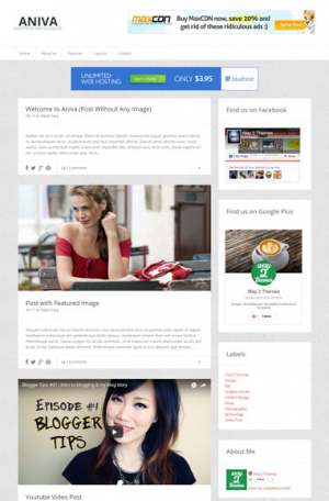 Aniva Responsive Blogger Template [ blogspot themes ]