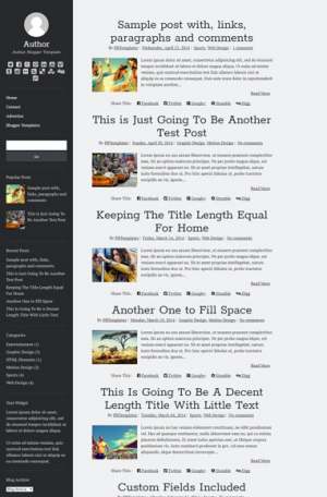 Author Blogger Template [ blogspot themes ]