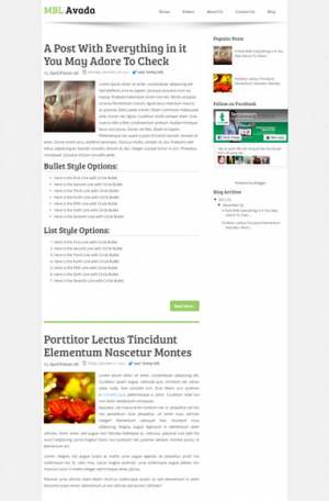 Avada Blogger Template [ blogspot themes ]