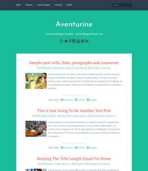 Aventurine Blogger Template [ blogspot themes ]