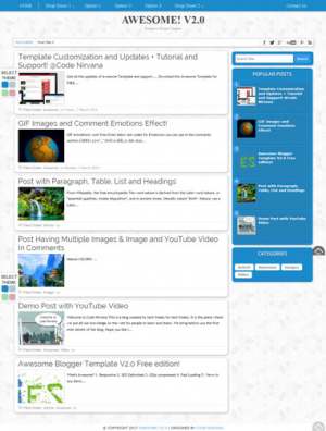 Awesome Responsive V2.0 Blogger Template [ blogspot themes ]