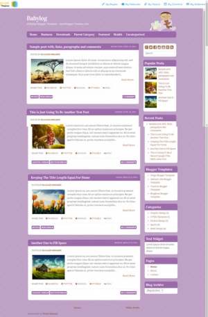 Babylog Blogger Template [ blogspot themes ]