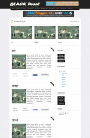 Black Pearl Blogger Template [ blogspot themes ]