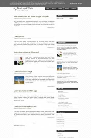 Black and White Blogger Template [ blogspot themes ]