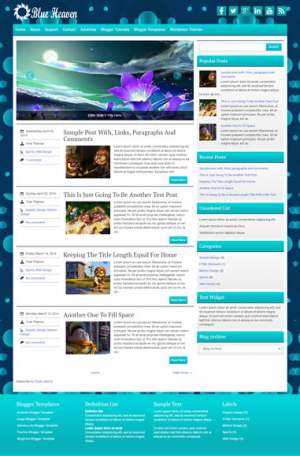 BlueHeaven Blogger Template [ blogspot themes ]