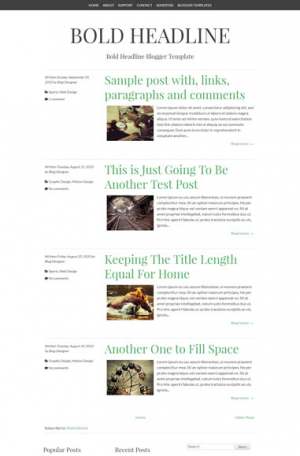 Bold Headline Responsive Blogger Template [ blogspot themes ]