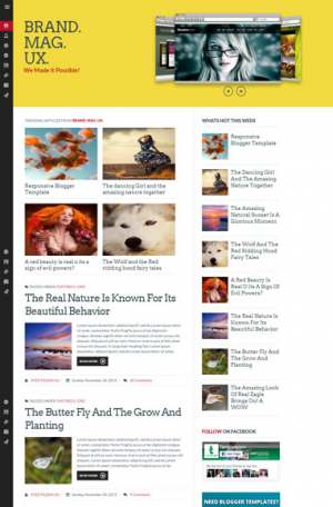 Brand Mag UX Responsive Blogger Template [ blogspot themes ]