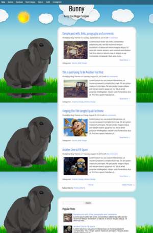 Bunny Animetted Blogger Template [ blogspot themes ]