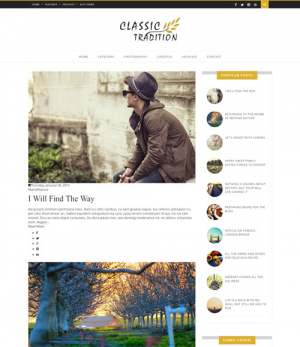 Classic Tradition Blogger Template [ blogspot themes ]
