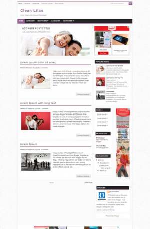 Clean Lilas Blogger Template [ blogspot themes ]