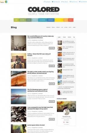 Colored Blogger Template [ blogspot themes ]