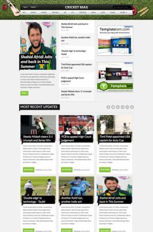 Cricket Mag Blogger Template [ blogspot themes ]