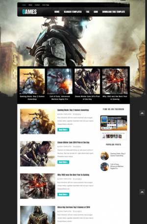 Dark Mag Games Blogger Template [ blogspot themes ]