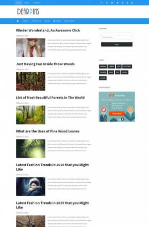 Dearpins  Blogger Template [ blogspot themes ]