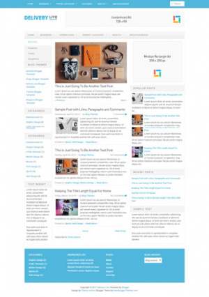 Delivery Lite Responsive Blogger Template [ blogspot themes ]