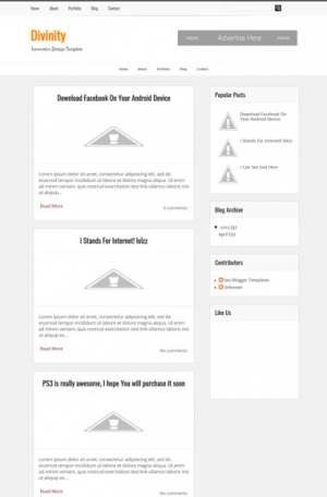 Divinity  Blogger Template [ blogspot themes ]