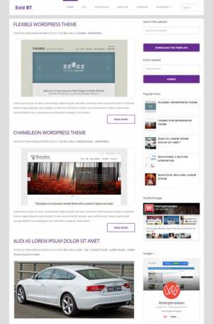 EvidBT Responsive Blogger Template [ blogspot themes ]