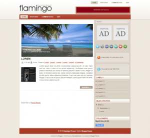 Flamingo Blogger Template [ blogspot themes ]