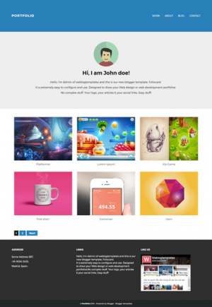 Foliocard Responsive Portfolio Blogger Template [ blogspot themes ]