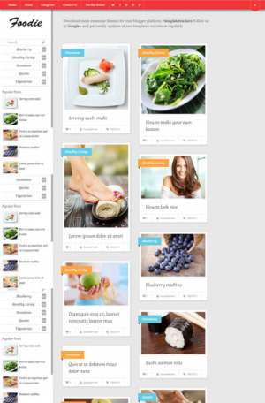 Foodie Responsive Blogger Template [ blogspot themes ]