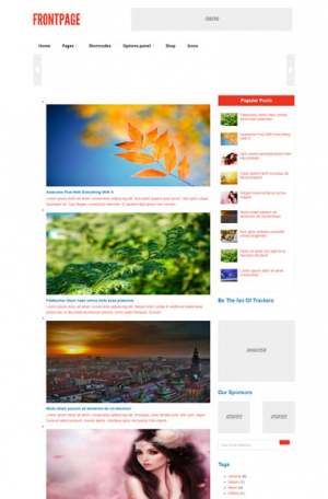 Front page Blogger Template [ blogspot themes ]