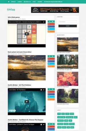 GAG99 Galley Video Responsive Blogger Template [ blogspot themes ]