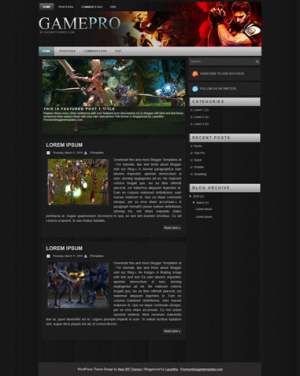 Game Pro Blogger Template [ blogspot themes ]