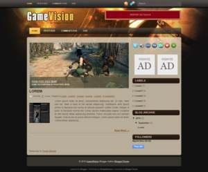 Game Vision Blogger Template [ blogspot themes ]