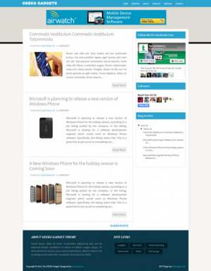 Geeks Gadgets Blogger Template [ blogspot themes ]