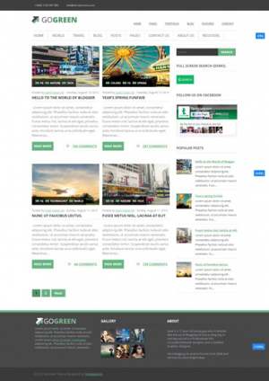 GoGreen Blogger Template [ blogspot themes ]