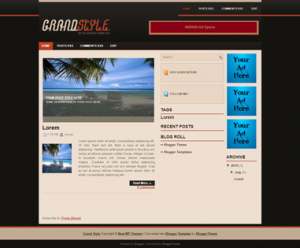 Grand Style Blogger Template [ blogspot themes ]