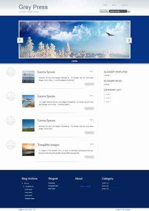 Grey Press Blogger Template [ blogspot themes ]