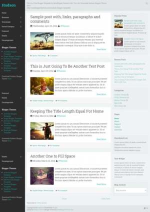 Hudson Responsive Blogger Template [ blogspot themes ]