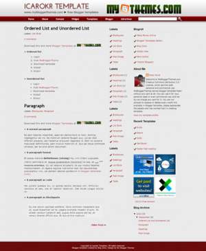 Icarokr Blogger Template [ blogspot themes ]