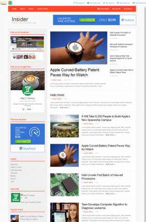 Insider Responsive Blogger Template [ blogspot themes ]