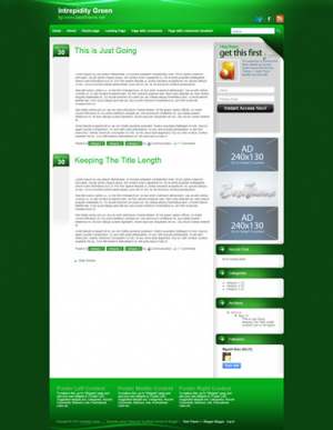 Intrepidity Green Blogger Template [ blogspot themes ]