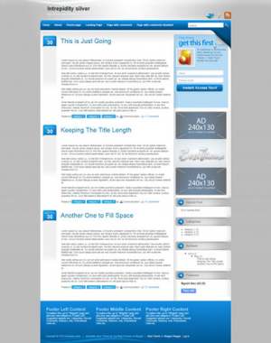 Intrepidity Silver Blogger Template [ blogspot themes ]